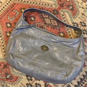 Coach Gray Patent Hobo Bag